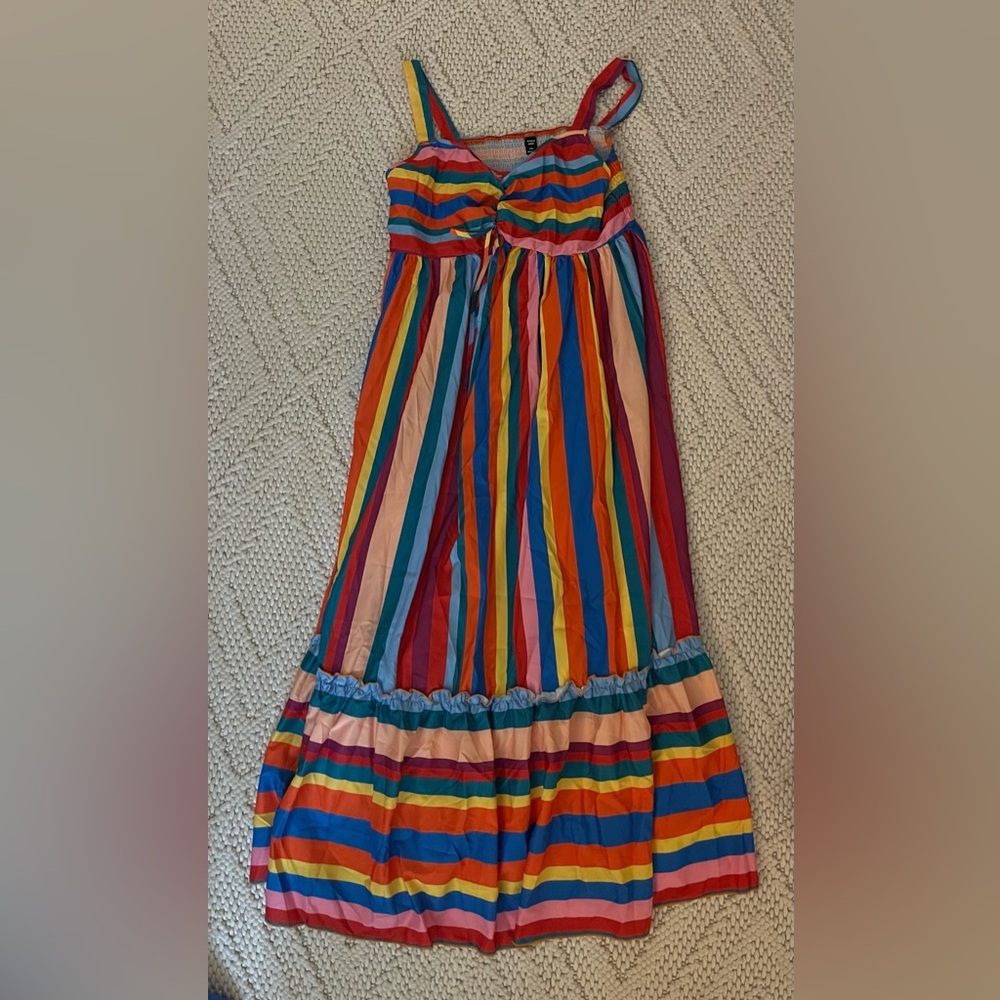 NWOT , Shein rainbow striped maxi dress, 2x